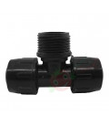 T-connector 16mm - 3/4"M - 16mm