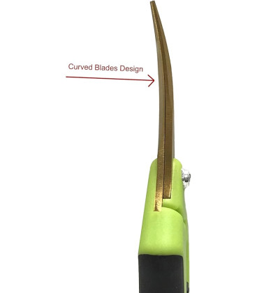 Titanium Coated Curved Blade Precision Pruners