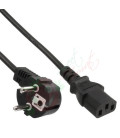 Strømkabel med IEC / Schuko 2.5m