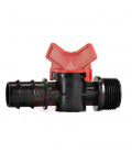 Shut-off valve PE 25mm-3/4" M