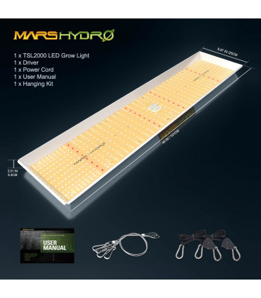 Mars Hydro TSL-2000 300W 2.6umol/J LED Grow Light Full Spectrum