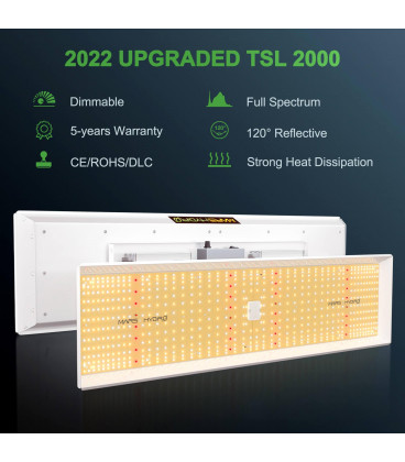 Mars Hydro TSL-2000 300W 2.6umol/J LED Grow Light Full Spectrum