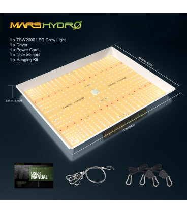 Mars Hydro TSW-2000 300W 2.6umol/J LED Grow Light Full Spectrum