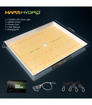 Mars Hydro TS-3000 450W 2.7umol/J LED Grow Light Full Spectrum